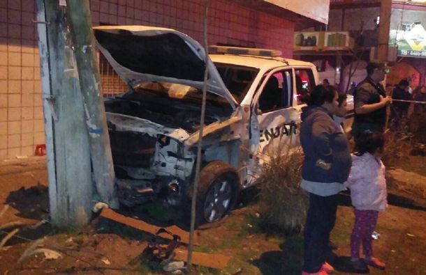 Así quedó la patrulla de Gendarmería