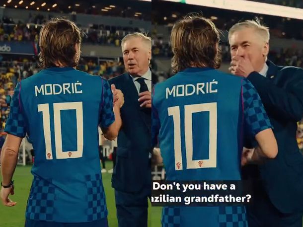 El divertido encuentro entre Ancelotti y Luka Modrić: ¿Tú no tienes un abuelo brasilero?