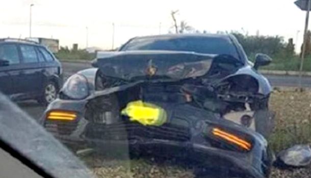 Así quedó el auto del ex jugador de Boca