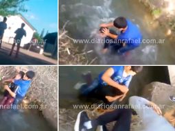 un chico intento ahogar a otro en un canal en medio de una brutal pelea un chico intento ahogar a otro en un canal en medio de una brutal pelea