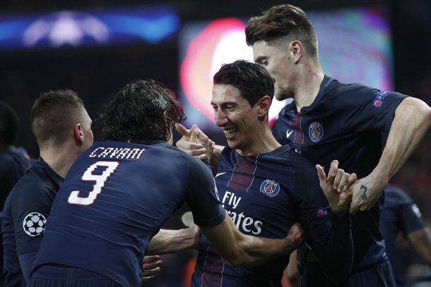 El festejo del PSG ante Barcelona