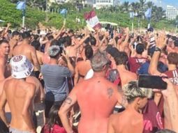 locura granate en rio de janeiro: los hinchas de lanus coparon los playas de brasil locura granate en rio de janeiro: los hinchas de lanus coparon los playas de brasil