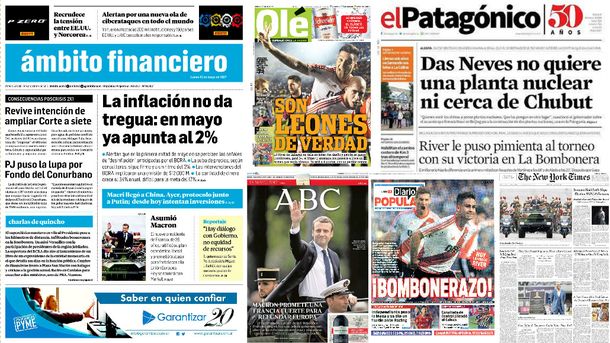 Mirá las tapas de los diarios