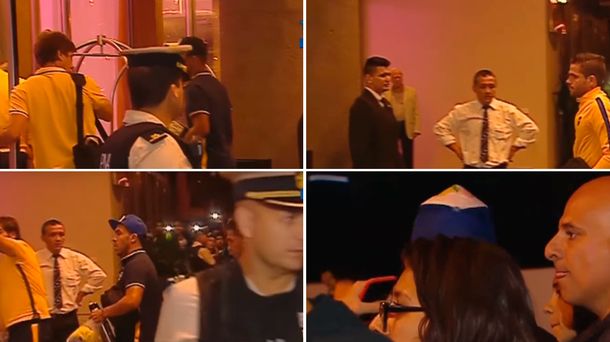 No vayan más de joda: Boca, recibido con insultos en el hotel