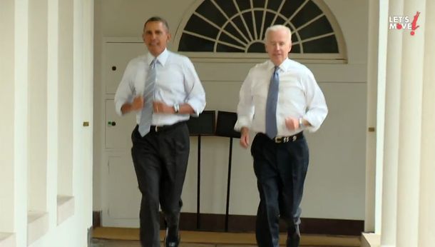 Obama y su vice grabaron un video en el que hacen ejercicio