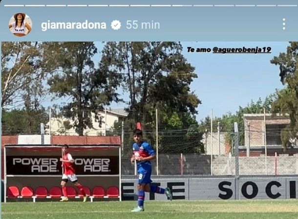 A imagen y semejanza: Benjamín Agüero, hijo del Kun y nieto de Diego Maradona, debutó en Tigre