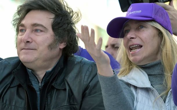 Los hermanos Javier y Karina Milei.