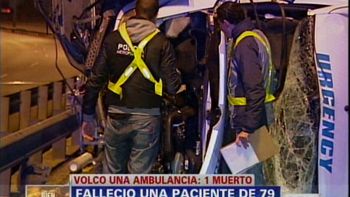 villa luro: volco una ambulancia y murio una paciente villa luro: volco una ambulancia y murio una paciente