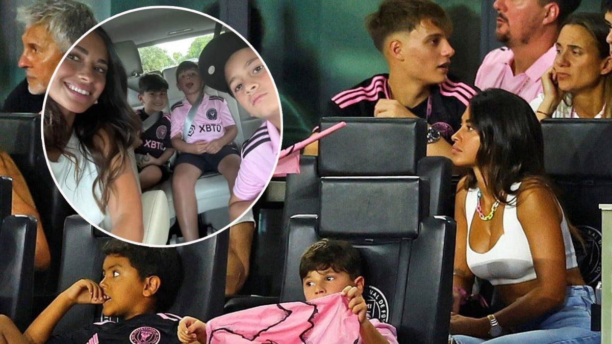 El enojo de Antonela Roccuzzo con Ciro Messi durante el partido del