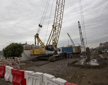Obras paseo del bajo en Puerto Madero