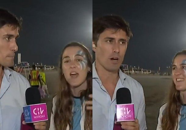 Apareció la hincha argentina que encaró a un cronista chileno en plena entrevista