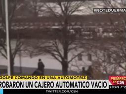 Robaron un cajero, pero estaba vacío