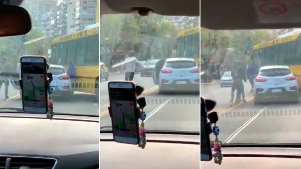 Furia en Palermo: tres conductores se pelearon contra un chofer de la línea 41