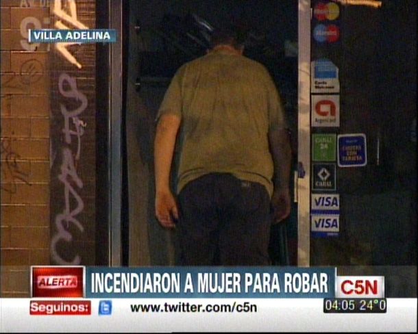 Prenden fuego a una mujer para robarle en Villa Adelina