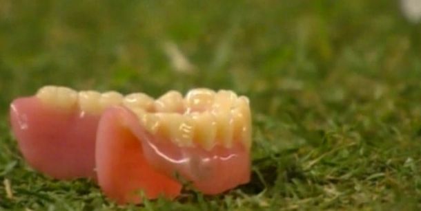 Insólito: un hincha le tiró una dentadura a Caruso Lombardi