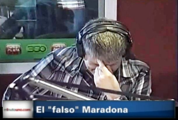 Se hizo pasar por Diego Maradona y provocó el llanto de un periodista
