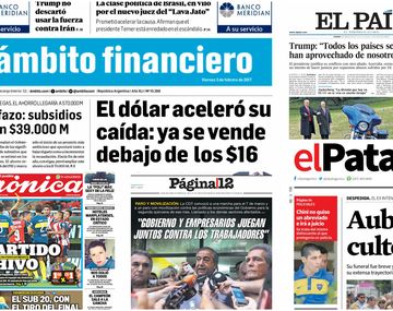 Tapas de diarios del viernes 3 de febrero de 2017
