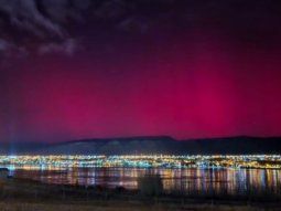 Impactante: la aurora austral también deslumbró a todos en Pinamar