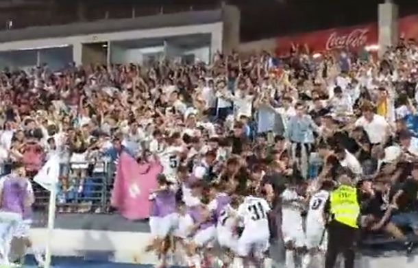 Casi tragedia en el estadio Di Stéfano del Real Madrid: se cayó una tribuna en el festejo de gol