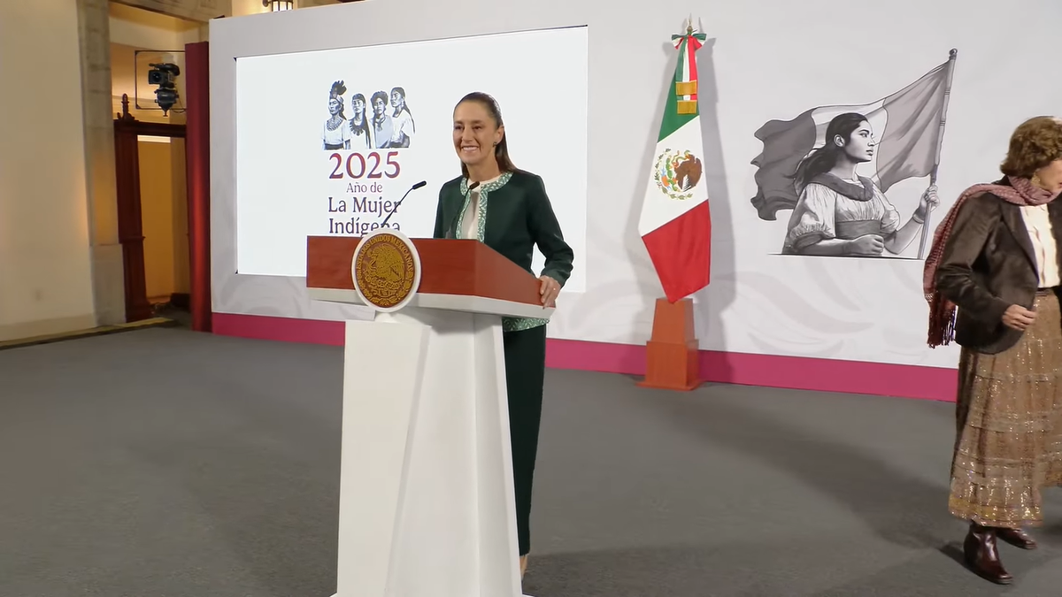 Claudia Sheinbaum en la Mañanera de este miércoles.