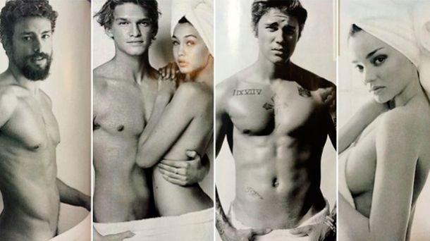 Las sensuales fotos de los famosos posando en toalla