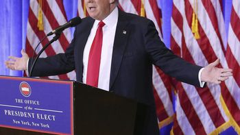 El presidente electo de Estados Unidos, en conferencia de prensa. El presidente electo de Estados Unidos, en conferencia de prensa.