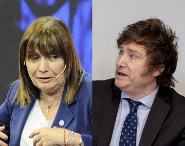 Milei le sacó una foto a Bullrich imitándolo en un desayuno en Olivos