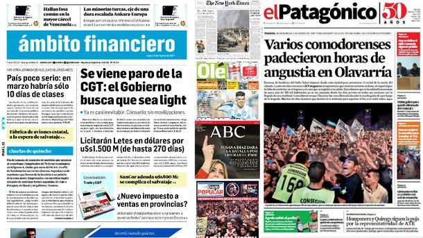 Mirá las tapas de los diarios