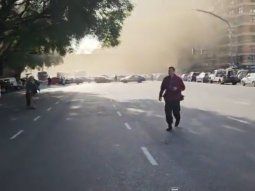 Incendio en un edificio de Avenida Libertador