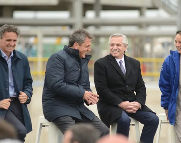 Massa y Fernández juntos en la inauguración del Sistema Riachuelo