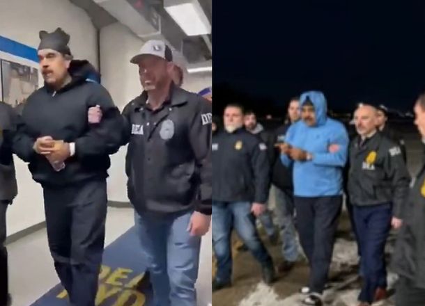 Nicolás Maduro, esposado: el primer video que lo muestra detenido en Nueva York