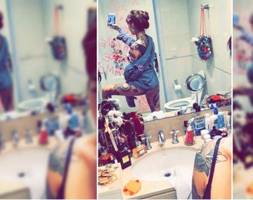 Cande Tinelli mostró su baño con una foto hot: Perdón por el inodoro