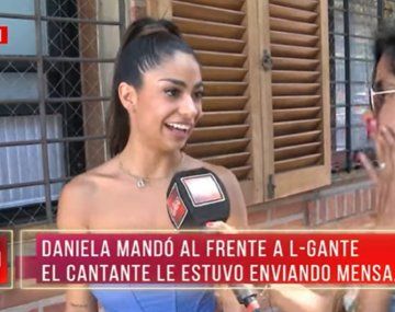 Daniela de Gran Hermano volvió a hablar de los mensajes de L-Gante