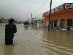 Una de las imágenes de lo que dejó la tormenta Una de las imágenes de lo que dejó la tormenta