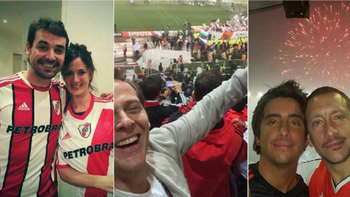 el festejo de los famosos hinchas de river por la copa libertadores el festejo de los famosos hinchas de river por la copa libertadores