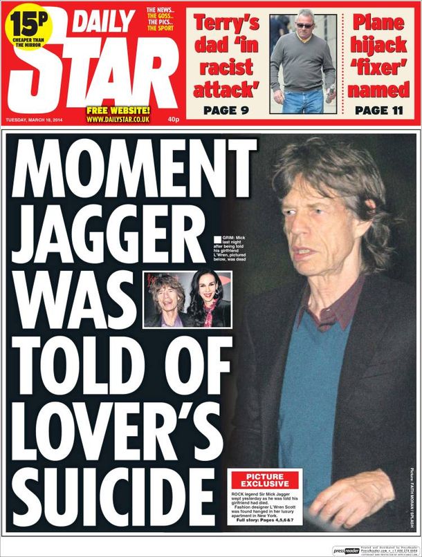 Así se enteró Mick Jagger de la trágica muerte de su novia