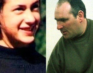 Natalia Melmann y uno de sus asesinos.