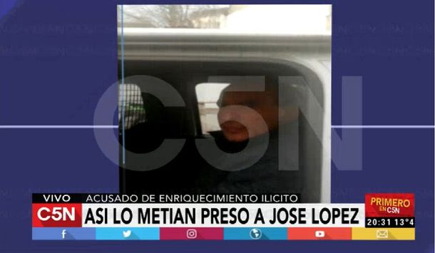Así detenían a José López en General Rodríguez