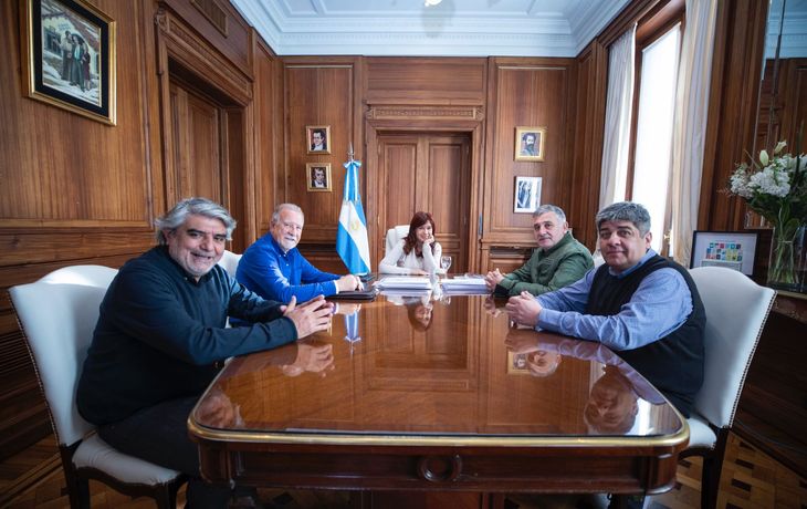 Cristina Kirchner recibió a líderes sindicales
