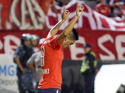 Leandro Fernández festeja uno de sus goles en Mar del Plata Leandro Fernández festeja uno de sus goles en Mar del Plata