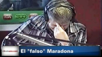 se hizo pasar por diego maradona y provoco el llanto de un periodista se hizo pasar por diego maradona y provoco el llanto de un periodista