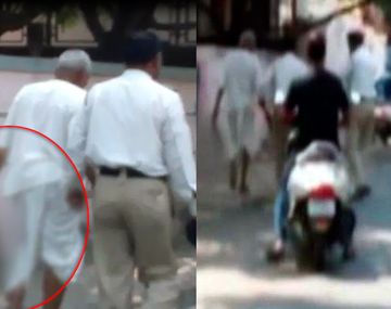 Caminó con la cabeza de su mujer colgando