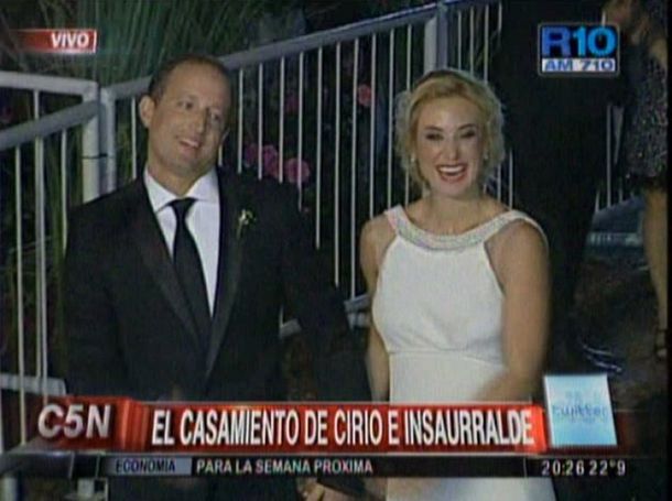 Insaurralde: de una boda repleta de políticos a otra con la farándula