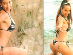 Mora Godoy, a los 43: lomazo en Mar del Plata y ¡tatuaje en la cola!