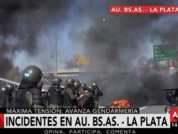 Incidentes al desalojar el piquete