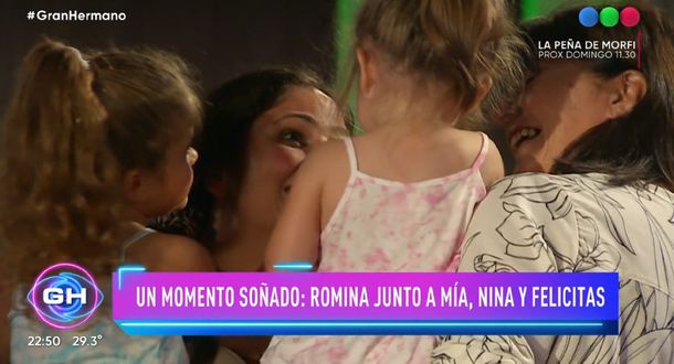 Gran Hermano: Romina se reencontró con sus hijas en vivo
