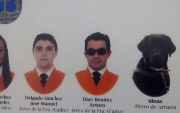 Una perra guía se recibió en Trabajo Social en una universidad española