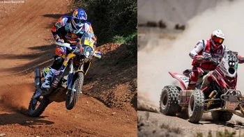 marc coma y rafal sonik, los primeros campeones del dakar 2015 marc coma y rafal sonik, los primeros campeones del dakar 2015