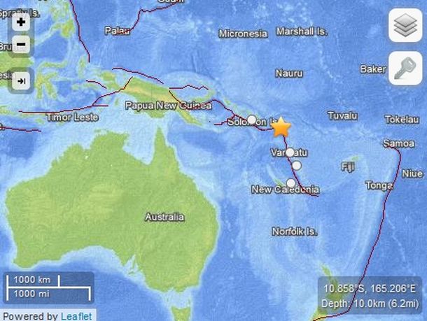 Al menos cinco muertos por un tsunami en el Pacífico Sur