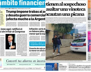 Tapas de diarios del viernes 2 de marzo de 2018